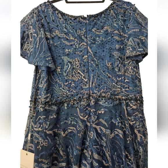 Mac Duggal Embellished Illusion Butterfly Sleeve A-Line Gown SZ 16 NWT - Picture 11 of 15